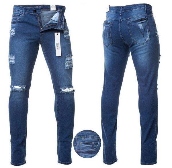 Calça John John Masculina Jeans Skinny Destroyed