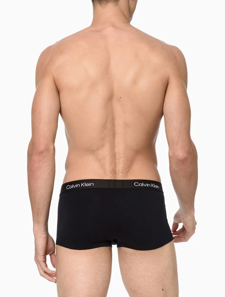 CUECA MASCULINA LOW RISE TRUNK COTTON 1996 CALVIN KLEIN UNDERWEAR PRETO