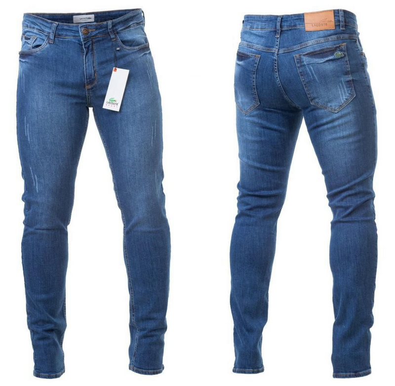 Calça Lacoste Masuclina Jeans Skinny Azul