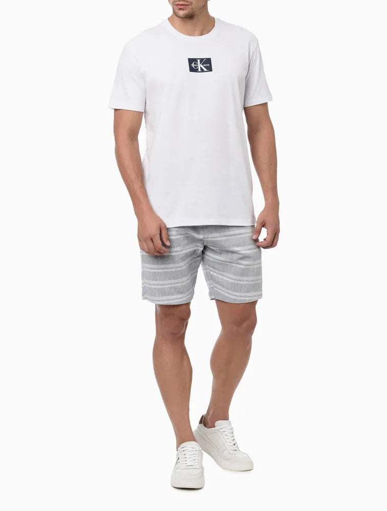 CAMISETA MANGA CURTA CALVIN KLEIN JEANS RE ISSUE RETANGULO BRANCO