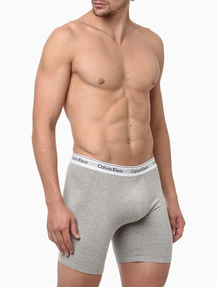 CUECA LONG BOXER MODERN COTTON CALVIN KLEIN UNDERWEAR MESCLA