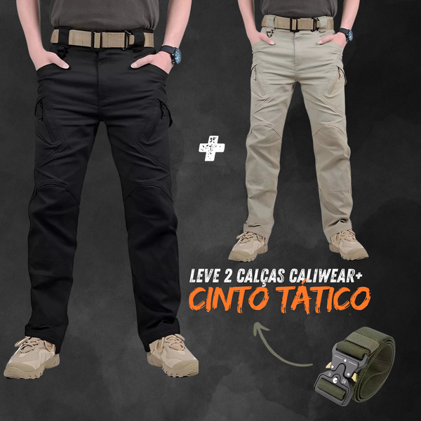 ⚡PROMOÇÃO RELÂMPAGO⚡ Mega Kit com 2 Calça Tática Militar Impermeável Caliwear com Cinto