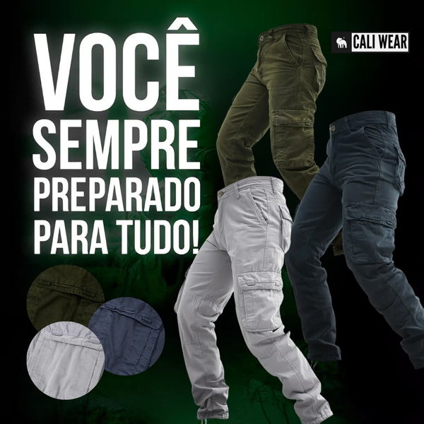 ⚡PROMOÇÃO RELÂMPAGO⚡ Kit com 2 Calça Cargo Tactical® Ultra Resistente [QUEIMA DE ESTOQUE]