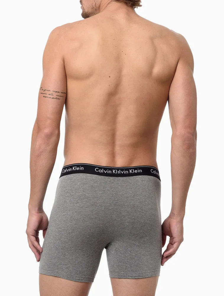 UNDERWEAR BOXER BÁSICA ELÁSTICO COM LOGO CUECA CALVIN KLEIN GRAFITE