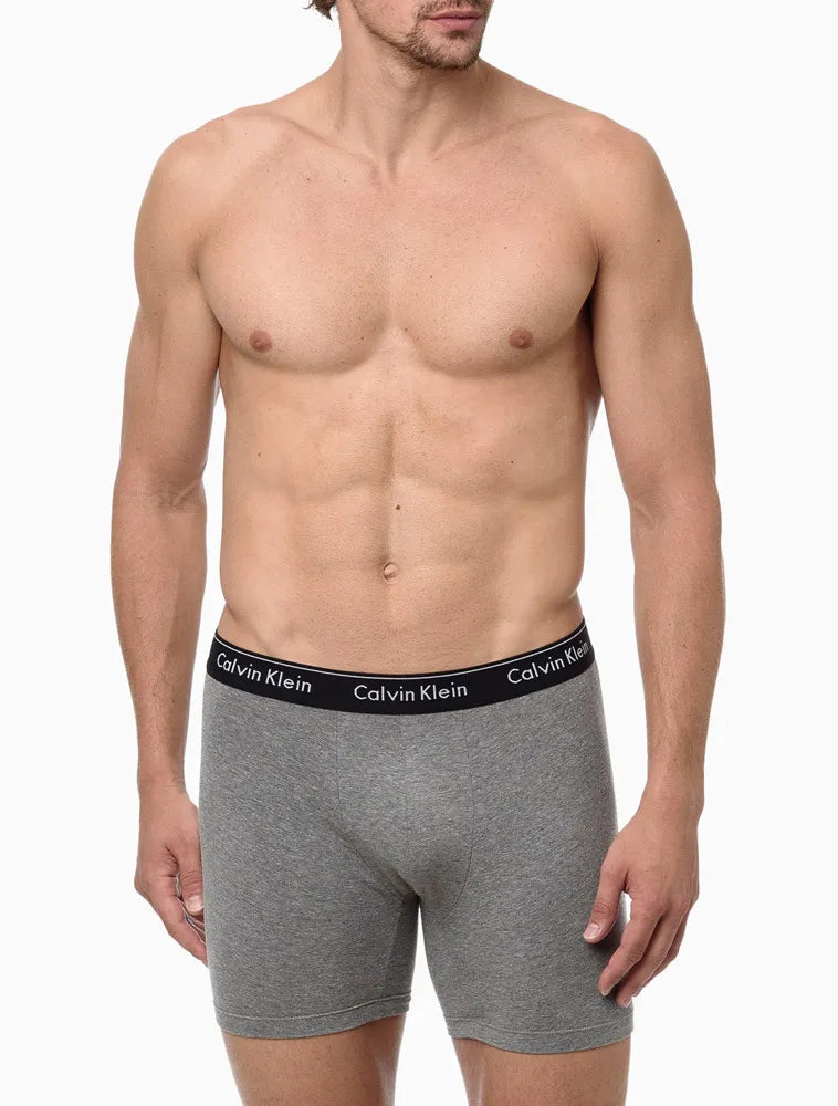 UNDERWEAR BOXER BÁSICA ELÁSTICO COM LOGO CUECA CALVIN KLEIN GRAFITE