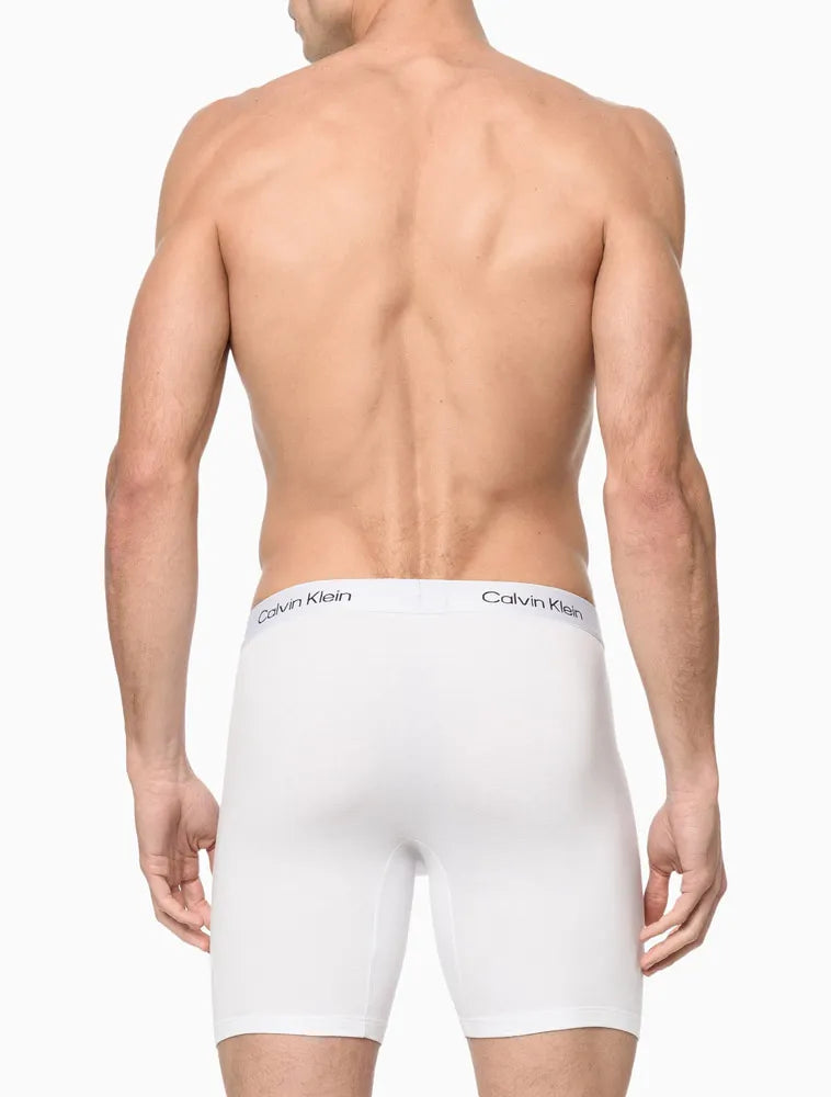 CUECA MASCULINA LONG BOXER COTTON 1996 CALVIN KLEIN UNDERWEAR BRANCO