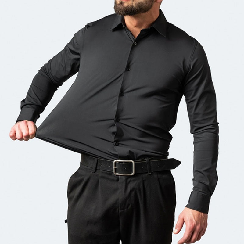 Camisa Flexível Comfort Tecido Seda Gelo