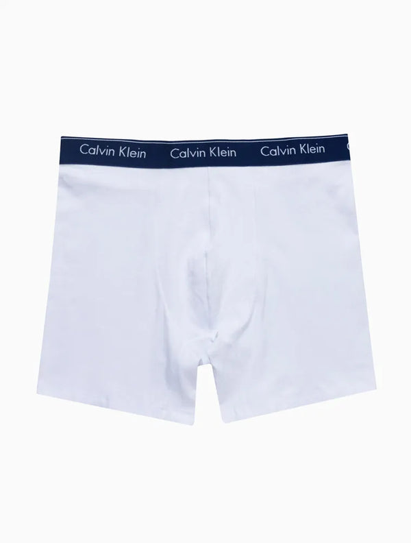 UNDERWEAR BOXER BÁSICA ELÁSTICO COM LOGO CUECA CALVIN KLEIN MARINHO / BRANCO