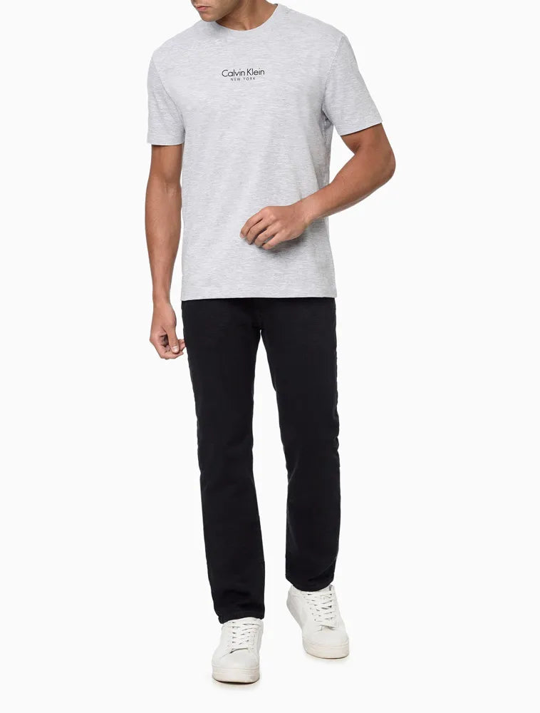 CAMISETA MASCULINA SLIM NEW YORK CINZA MESCLA CALVIN KLEIN