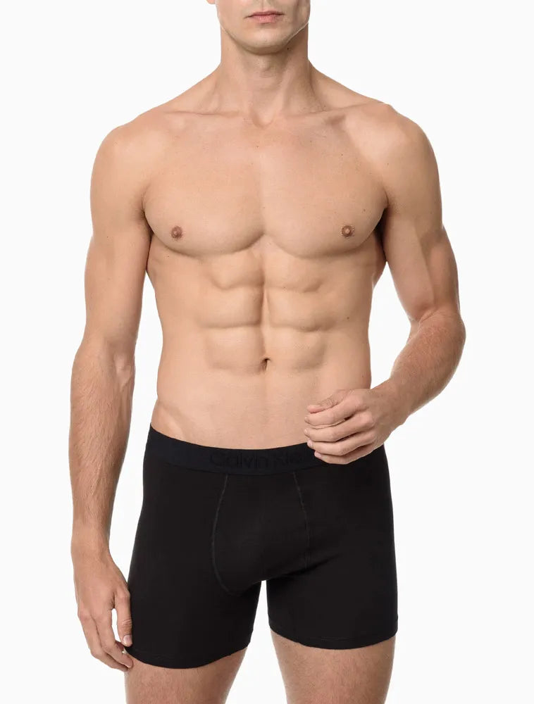 CUECA BOXER COTTON PURE BLACK CALVIN KLEIN UNDERWEAR PRETO