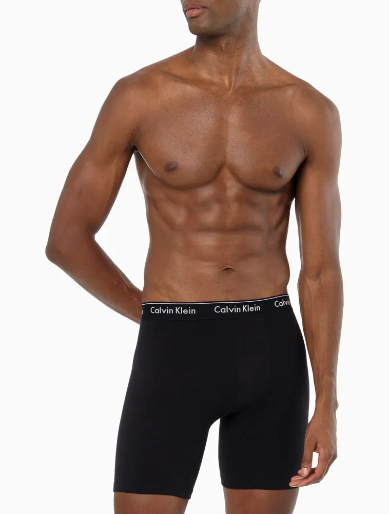 CUECA LONG BOXER MODERN COTTON CALVIN KLEIN UNDERWEAR PRETO