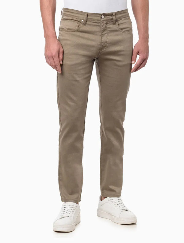 CALÇA MASCULINA 5 POCKETS LISA CALVIN KLEIN CAQUI MEDIO