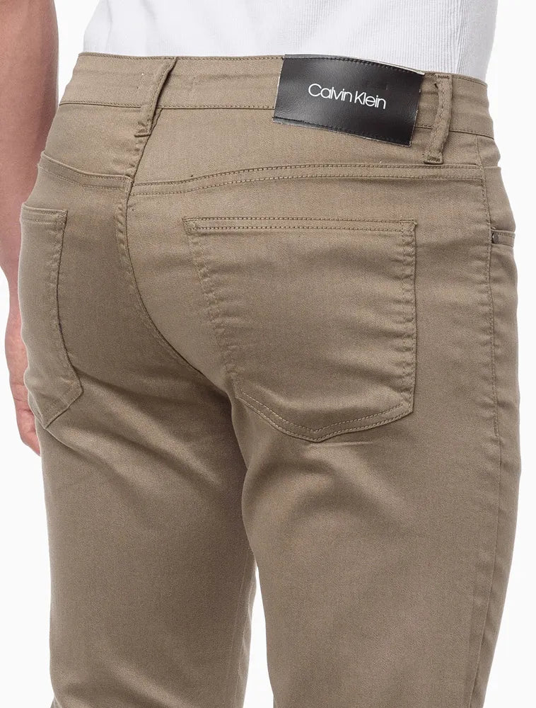 CALÇA MASCULINA 5 POCKETS LISA CALVIN KLEIN CAQUI MEDIO